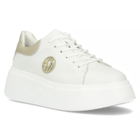 Bílé kožené sneakersy Filippo DP6058/24 WH