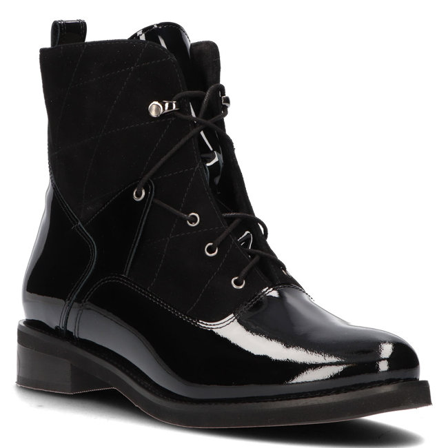 Kožené kotníkové boty Sagan 4671 černé