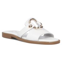 Leather slippers Filippo DK6264/24 WH white