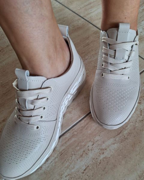 Leather sneakers Filippo DP7565/26 BE beige