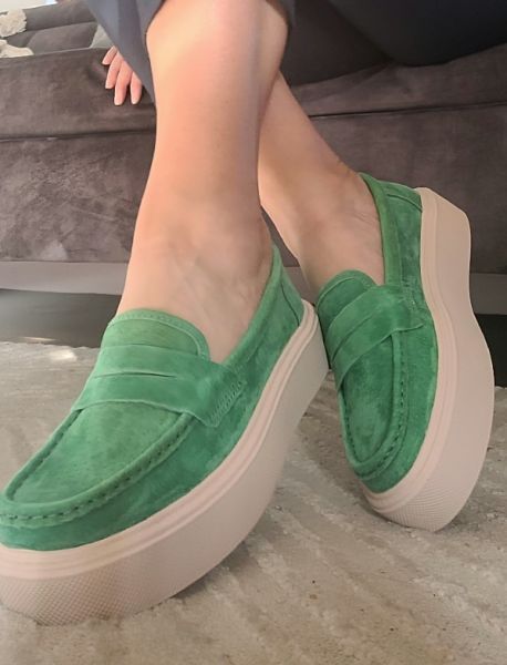 Leather shoes Filippo DP6152/24 GE green