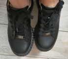Leather sneakers Filippo DP6779/25 BK black