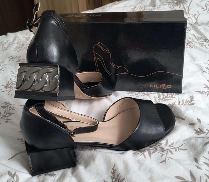 Leather sandals Filippo DS4419/23 BK black