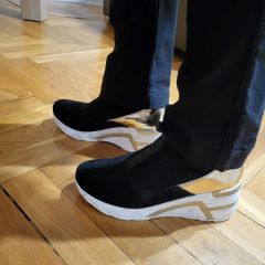 Leather Sneakers Filippo DP3652/22 BK black
