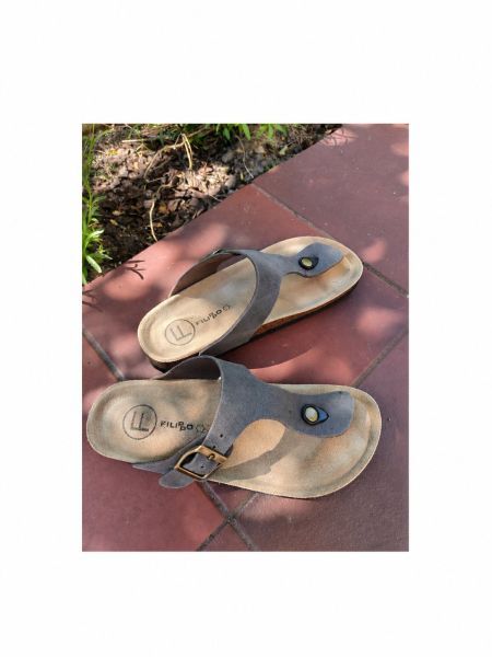 Leather flip-flops Filippo DK7916/26 TP taupe