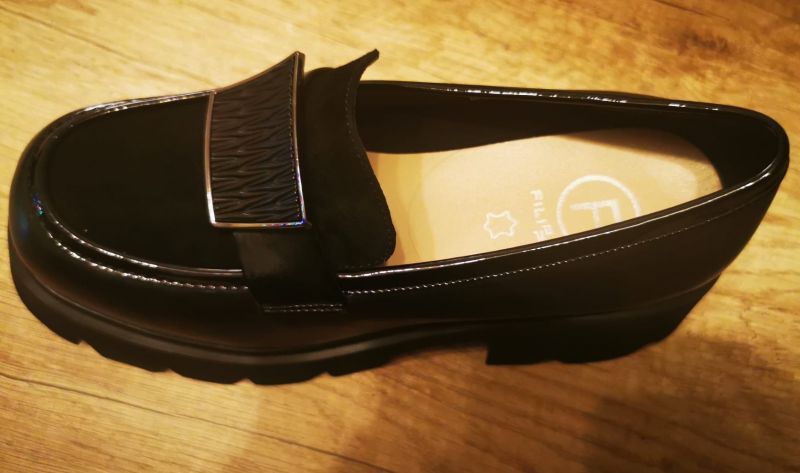 Leather shoes Filippo DP6274/24 BK black