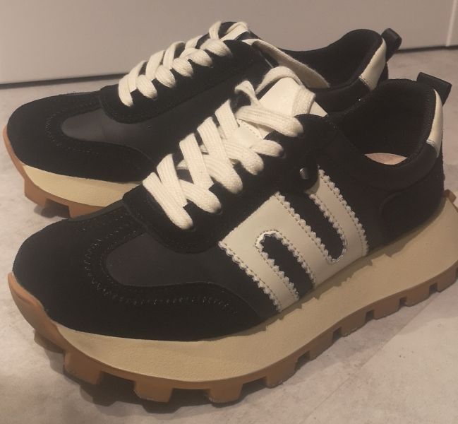 Leather sneakers Filippo DP6743/25 BK black