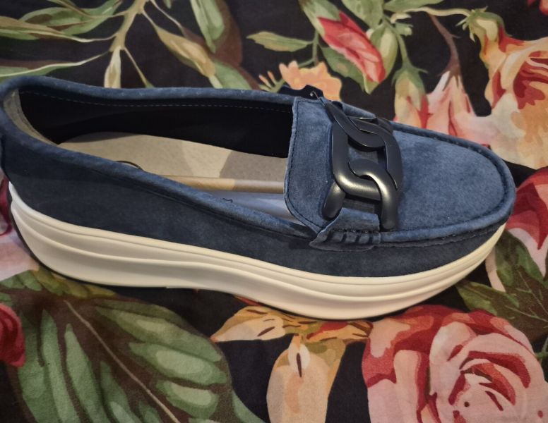 Leather shoes Filippo DP6132/25 NV navy blue