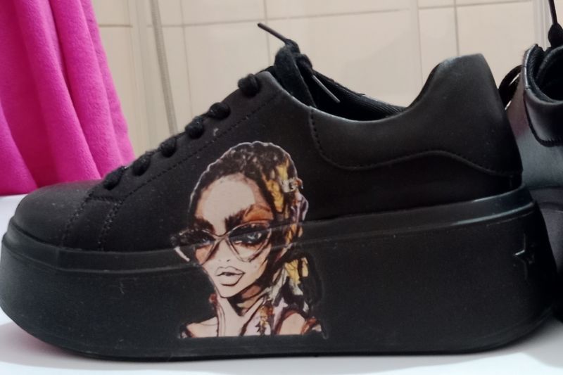 Leather sneakers Filippo DP6207/24 BK black