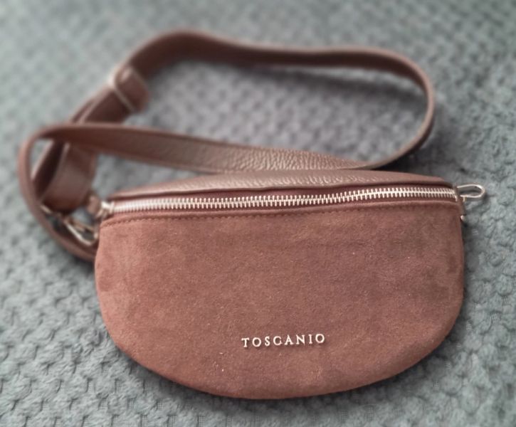 Leather crossbody bag Toscanio G146 dark brown