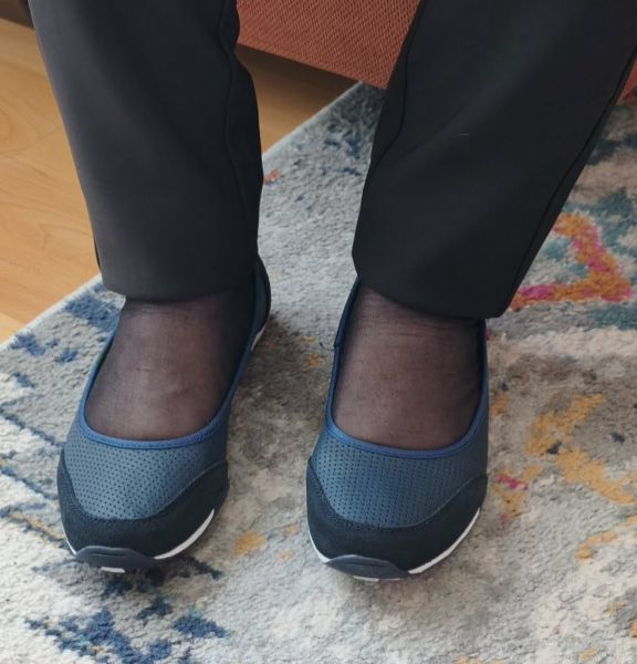 Leather ballerinas Filippo DP142/25 NV navy blue