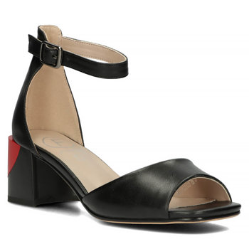 Leather sandals Filippo DS4423/23 BK black