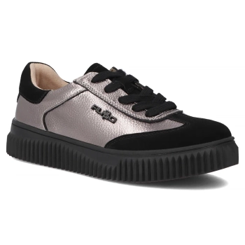 Leather sneakers Filippo DP7123/25 GN gun metal 