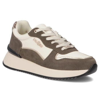 Leather sneakers Filippo DP7103/25 WH BR white brown