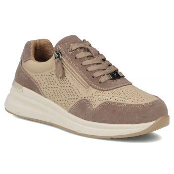 Leather sneakers Filippo DP7101/25 BE beige