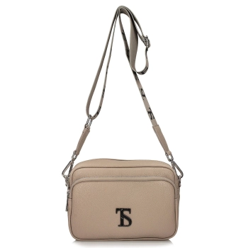 Leather handbag Toscanio F152 beige