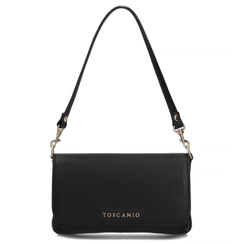 Black leather handbag Toscanio H26