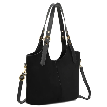Black handbag tall verso