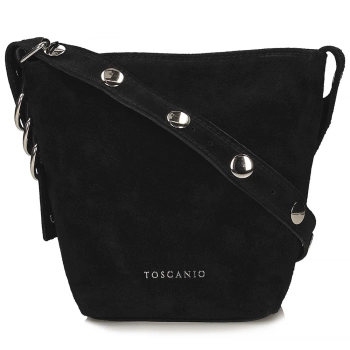 Black leather handbag Toscanio G99
