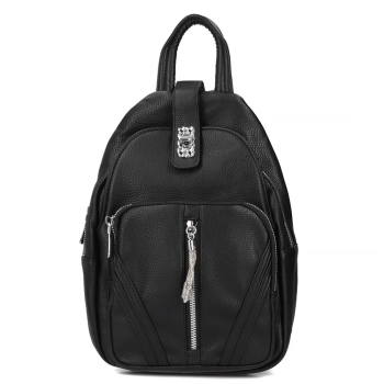 Black backpack street luxe