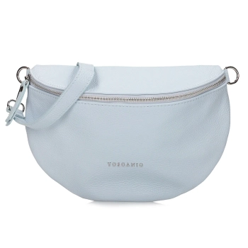 Blue leather crossbody bag Toscanio F181 