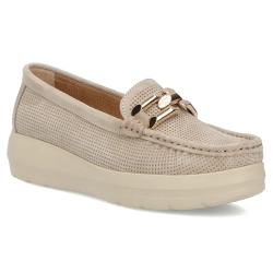 Leather sneakers Filippo DP7652/26 BE beige