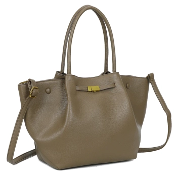 Khaki handbag prime clasp