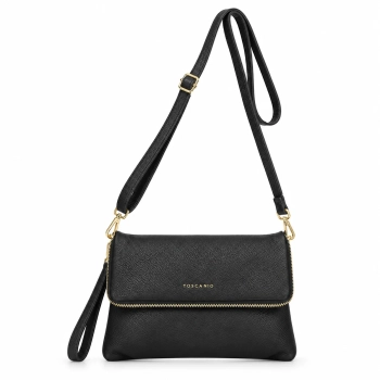 Black leather handbag Toscanio F55