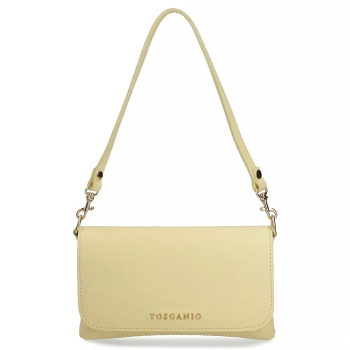 Yellow leather handbag Toscanio H26