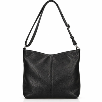 Black leather handbag Toscanio 211