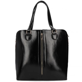 Black handbag ebon zip