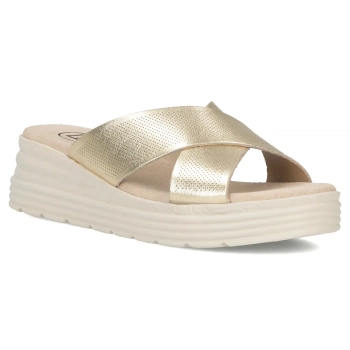 Leather flip-flops Filippo DK6707/25 GO gold