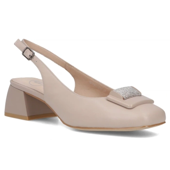 Leather pumps Filippo DP6945/25 BE beige