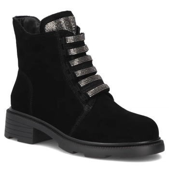 Leather ankle boots Filippo DBT7297/25 BK black