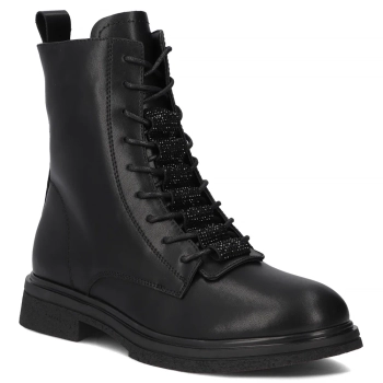 Leather ankle boots Filippo DBT7250/25 BK black