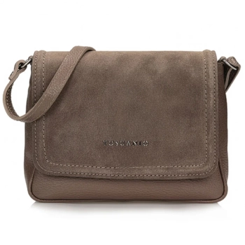 Leather handbag Toscanio F256 beige