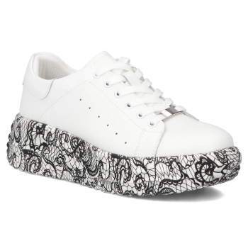 Leather sneakers Filippo DP7507/26 WH BK white