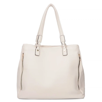 Beige shopper bag velvet mist