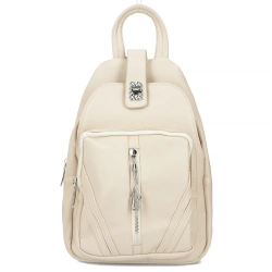 Beige backpack street luxe