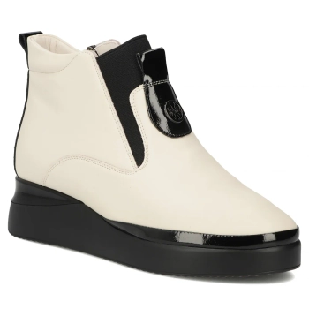 Leather ankle boots Filippo DBT7392/25 BE beige