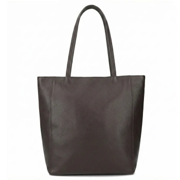 Leather handbag Toscanio A264 dark brown
