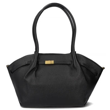 Black shopper bag night flow