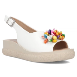 Leather sandals Filippo DS6983/25 WH white