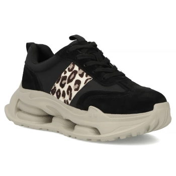 Leather sneakers Filippo DP7795/26 BK LEO black