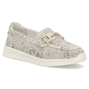 Leather loafers Filippo DP7656/26 SI FL silver