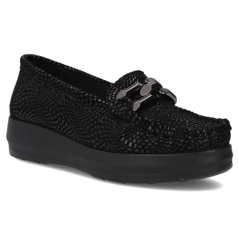 Leather shoes Filippo DP7652/26 BK PT black
