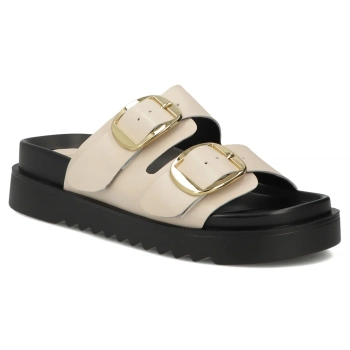 Leather flip-flops Filippo DK7827/26 BE beige