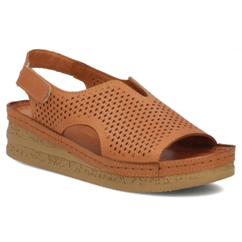 Leather sandals Maciejka L4494-29/00-1 cognac