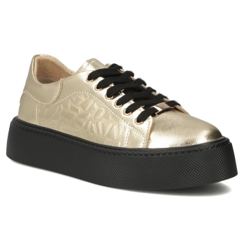 Leather sneakers Filippo DP6119/25 GO gold