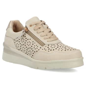 Leather sneakers Filippo DP7677/26 BE beige